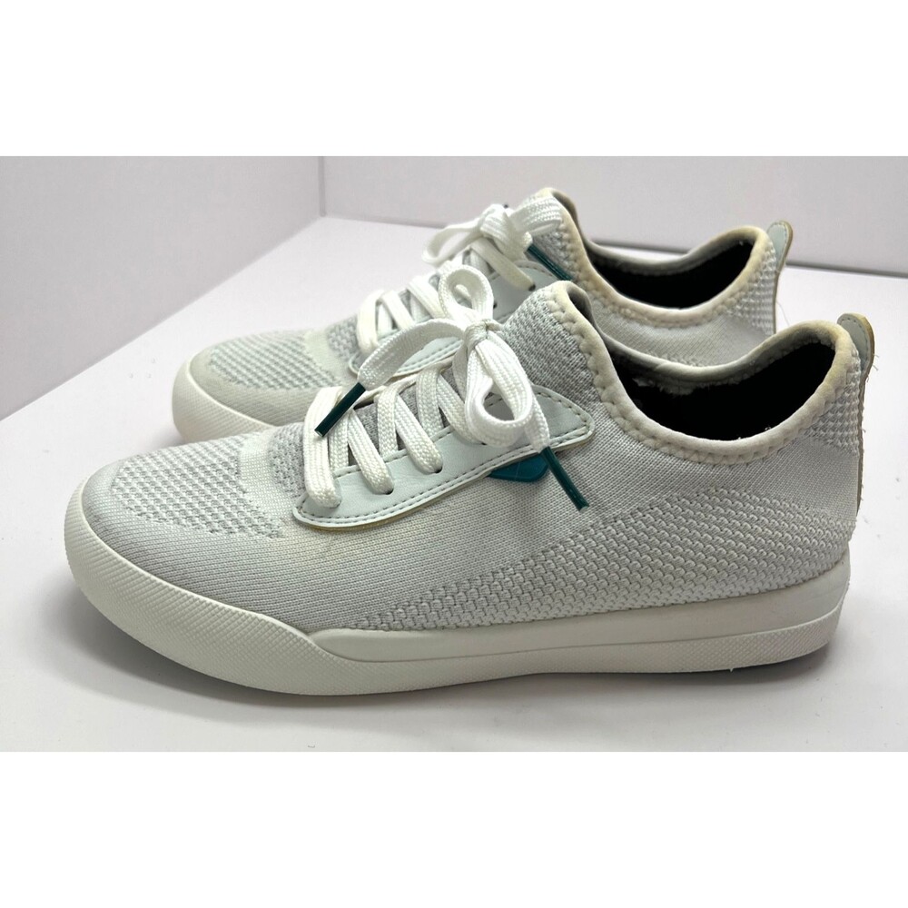 Vessi Weekend Sneakers Women's Sz 6 White Knit Waterproof Casual Walking Shoes